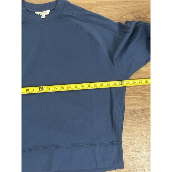 Earth Yoga Tunic Sweatshirt M Oversized Activewear Sustainable Blue Womens NWOT - Picture 7 of 12